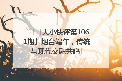 「大小快评第1061期」烟台端午，传统与现代交融共鸣