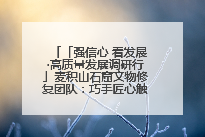 「强信心 看发展·高质量发展调研行」麦积山石窟文物修复团队：巧手匠心触摸“光阴的故事”