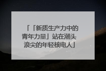 「新质生产力中的青年力量」站在潮头浪尖的年轻核电人