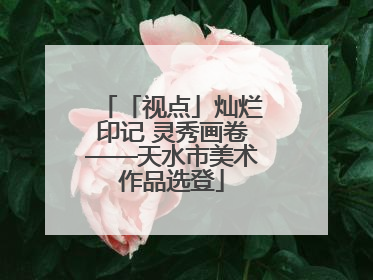 「视点」灿烂印记 灵秀画卷——天水市美术作品选登