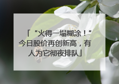 “火得一塌糊涂！”今日股价再创新高，有人为它彻夜排队