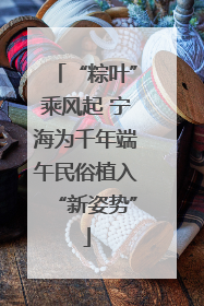 “粽叶”乘风起 宁海为千年端午民俗植入“新姿势”