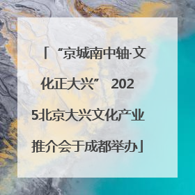 “京城南中轴·文化正大兴” 2025北京大兴文化产业推介会于成都举办