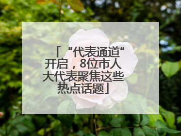 “代表通道”开启，8位市人大代表聚焦这些热点话题