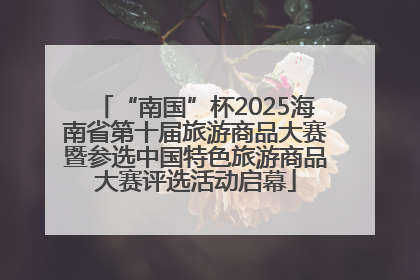 “南国”杯2025海南省第十届旅游商品大赛暨参选中国特色旅游商品大赛评选活动启幕