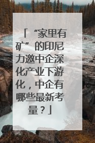“家里有矿”的印尼力邀中企深化产业下游化，中企有哪些最新考量？