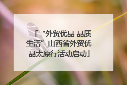 “外贸优品 品质生活”山西省外贸优品太原行活动启动