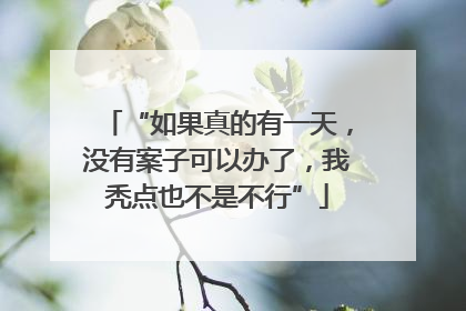 “如果真的有一天，没有案子可以办了，我秃点也不是不行”