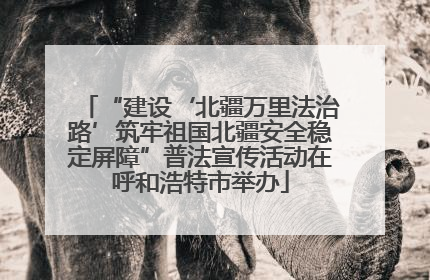 “建设‘北疆万里法治路’筑牢祖国北疆安全稳定屏障”普法宣传活动在呼和浩特市举办