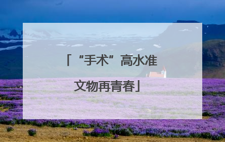 “手术”高水准 文物再青春