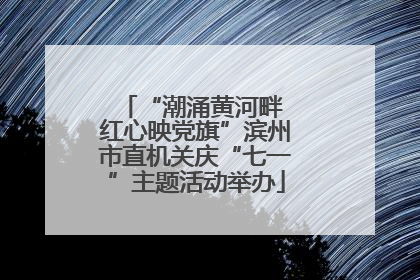 “潮涌黄河畔 红心映党旗”滨州市直机关庆“七一”主题活动举办