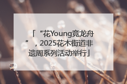 “花Young竞龙舟”，2025花木街道非遗周系列活动举行