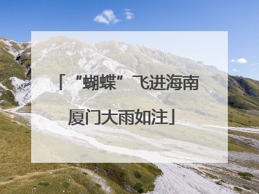 “蝴蝶”飞进海南 厦门大雨如注