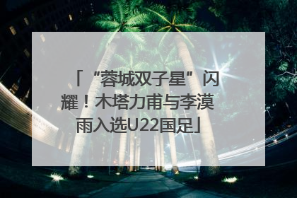 “蓉城双子星”闪耀！木塔力甫与李漠雨入选U22国足