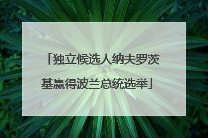 独立候选人纳夫罗茨基赢得波兰总统选举