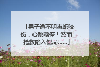 男子遭不明毒蛇咬伤，心跳骤停！然而抢救陷入僵局……