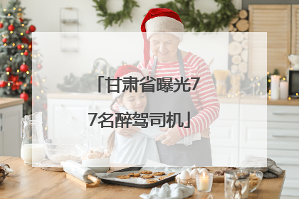 甘肃省曝光77名醉驾司机