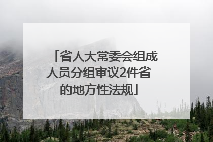 省人大常委会组成人员分组审议2件省的地方性法规