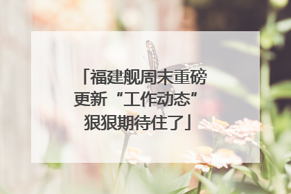 福建舰周末重磅更新“工作动态” 狠狠期待住了