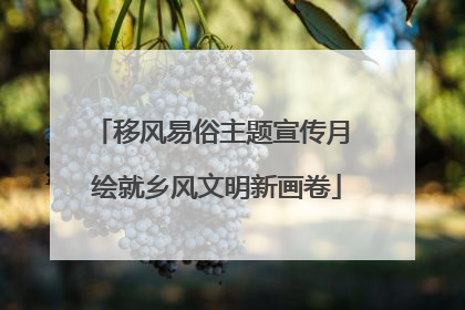 移风易俗主题宣传月 绘就乡风文明新画卷