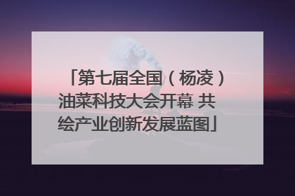 第七届全国（杨凌）油菜科技大会开幕 共绘产业创新发展蓝图