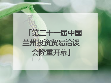 第三十一届中国兰州投资贸易洽谈会隆重开幕