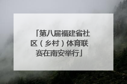 第八届福建省社区（乡村）体育联赛在南安举行