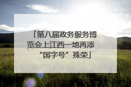 第八届政务服务博览会上江西一地再添“国字号”殊荣