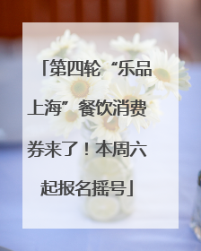 第四轮“乐品上海”餐饮消费券来了！本周六起报名摇号
