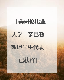 美哥伦比亚大学一亲巴勒斯坦学生代表已获释