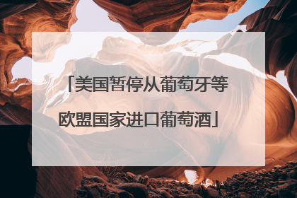 美国暂停从葡萄牙等欧盟国家进口葡萄酒