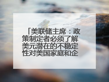 美联储主席：政策制定者必须了解美元潜在的不稳定性对美国家庭和企业的影响