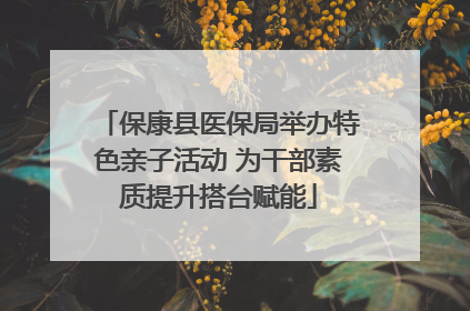 保康县医保局举办特色亲子活动 为干部素质提升搭台赋能