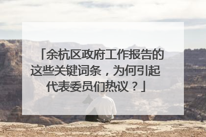 余杭区政府工作报告的这些关键词条，为何引起代表委员们热议？