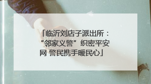 临沂刘店子派出所：“邻家义警”织密平安网 警民携手暖民心