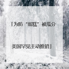 为防“蛋糕”被瓜分 美国罕见主动推销