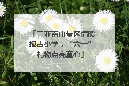 三亚南山景区情暖抱古小学，“六一”礼物点亮童心