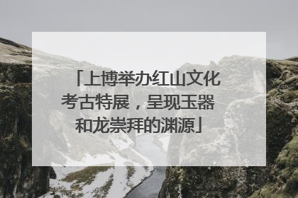 上博举办红山文化考古特展，呈现玉器和龙崇拜的渊源