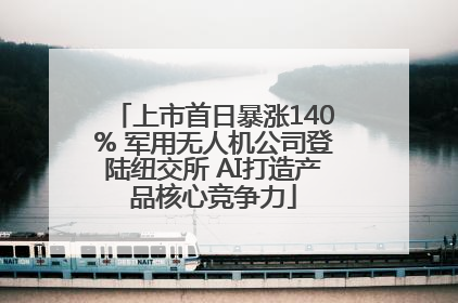 上市首日暴涨140% 军用无人机公司登陆纽交所 AI打造产品核心竞争力