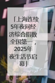 上海连续5年夜间经济综合指数全国第一，2025年夜生活节启幕