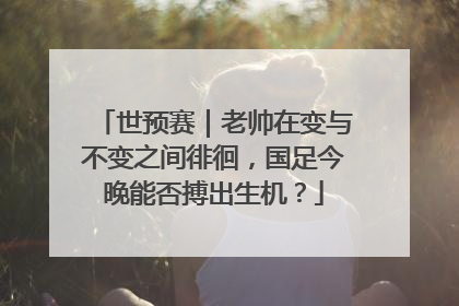 世预赛｜老帅在变与不变之间徘徊，国足今晚能否搏出生机？