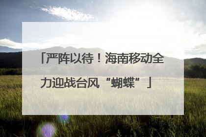 严阵以待！海南移动全力迎战台风“蝴蝶”