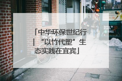 中华环保世纪行｜“以竹代塑”生态实践在宜宾