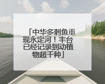 中华多刺鱼重现永定河！丰台已经记录到动植物超千种
