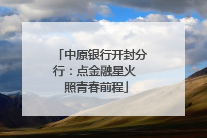中原银行开封分行：点金融星火 照青春前程