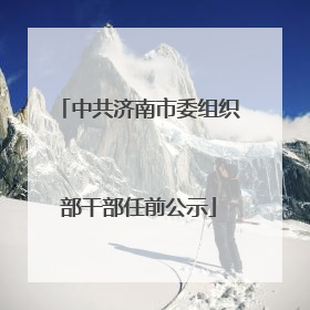 中共济南市委组织部干部任前公示