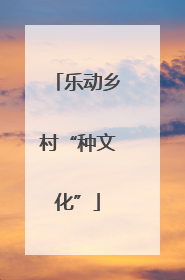 乐动乡村“种文化”