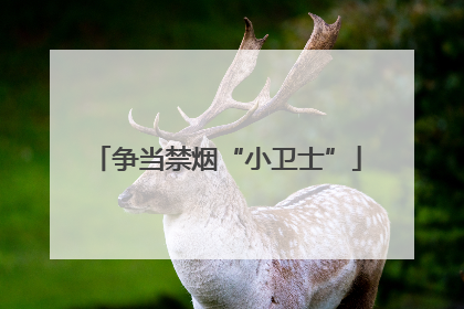 争当禁烟“小卫士”