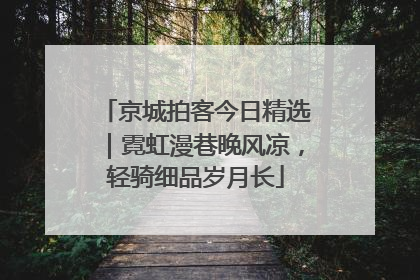 京城拍客今日精选｜霓虹漫巷晚风凉，轻骑细品岁月长