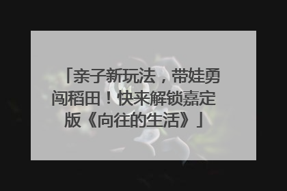 亲子新玩法，带娃勇闯稻田！快来解锁嘉定版《向往的生活》